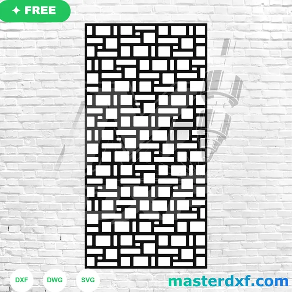 Random Block Mosaic Brick Pattern Free DXF DXF File
